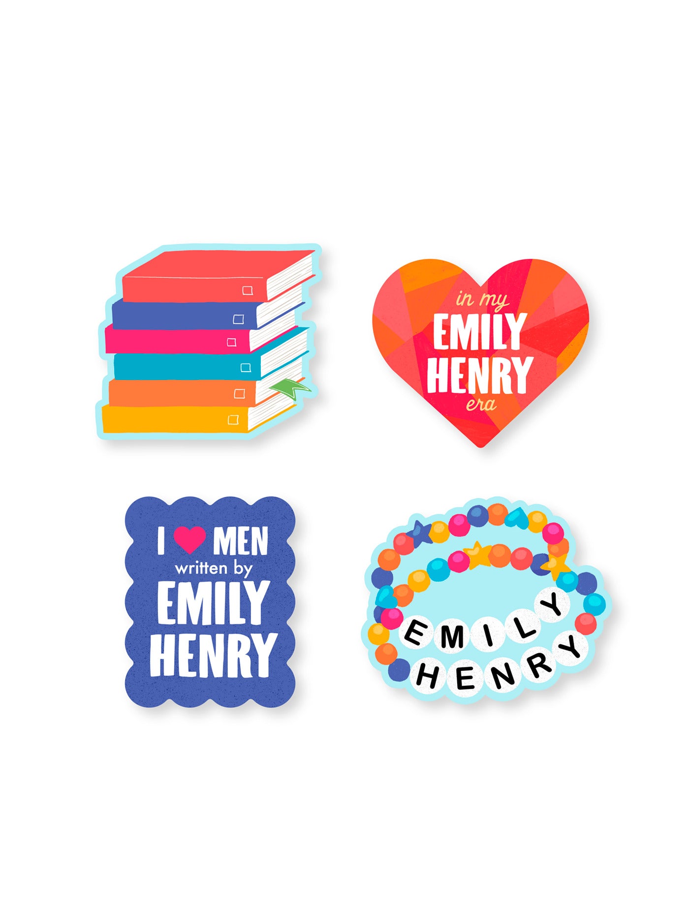 Emily Henry Stickers - Sticker Set of 4