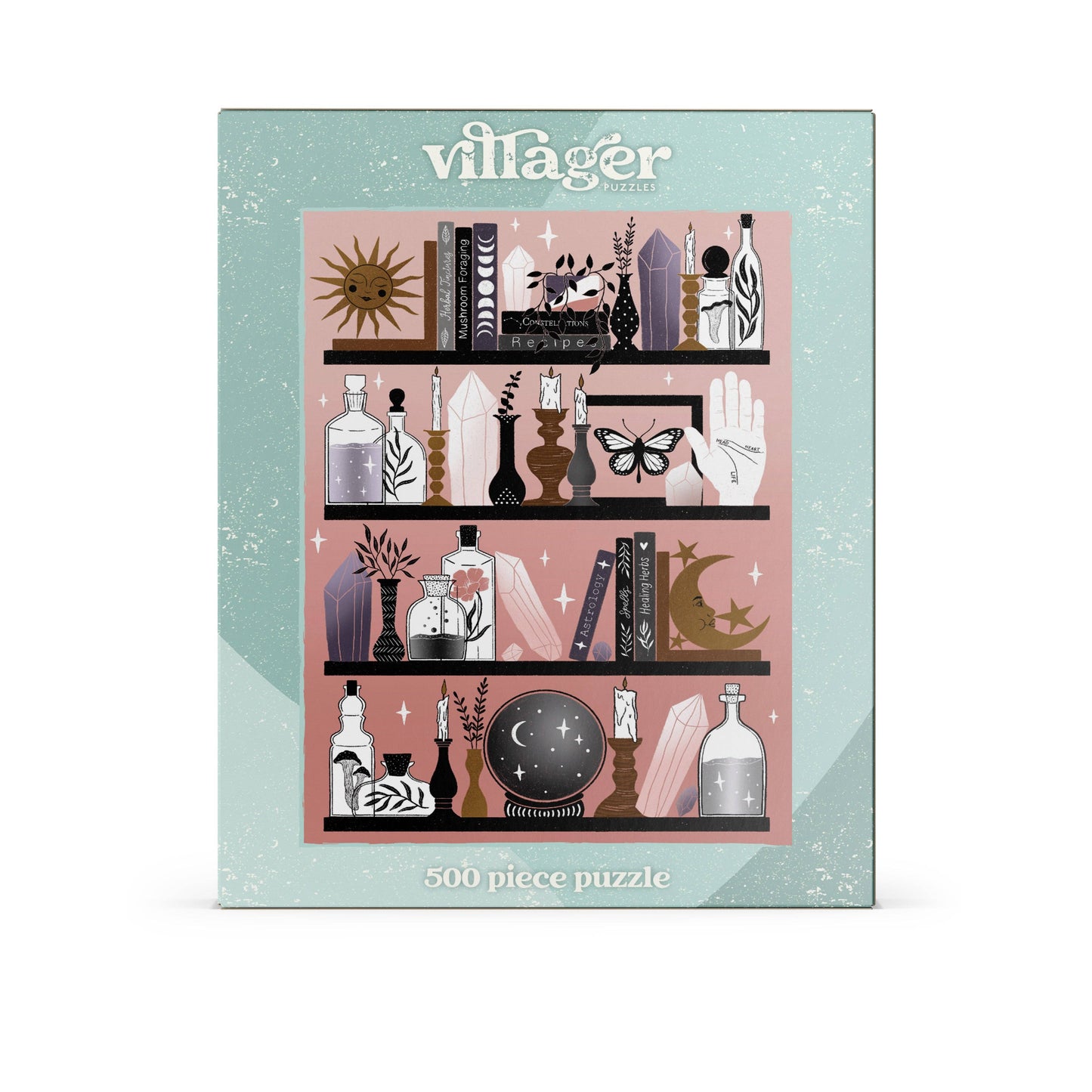 Villager Puzzles - Mystic Bookshelf | 500-Piece Puzzle | Designed in BC Canada