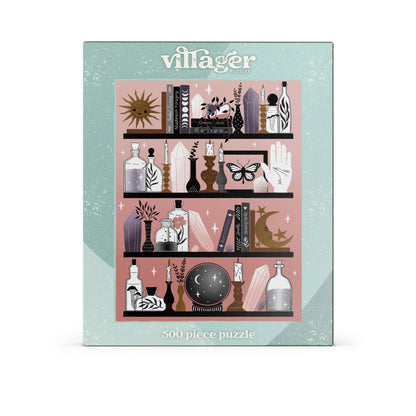 Villager Puzzles - Mystic Bookshelf | 500-Piece Puzzle | Designed in BC Canada