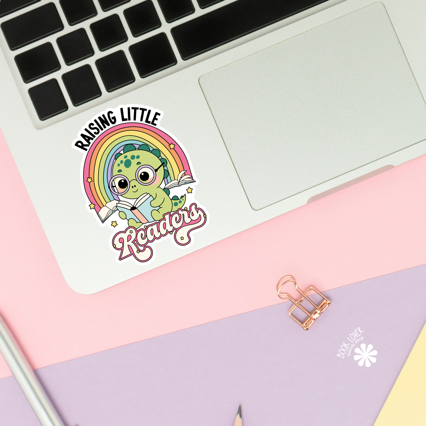 Book Lover Merch Shop - Raising Little Readers Sticker / Bookish Stickers / Book