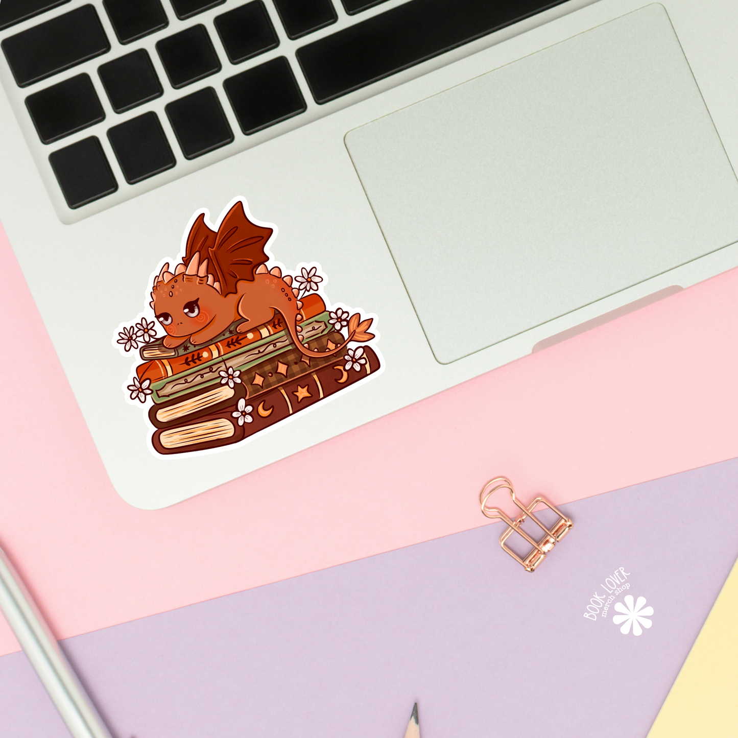 Book Lover Merch Shop - Dragon Books Stickers / Bookish Stickers / Book Lover Gift