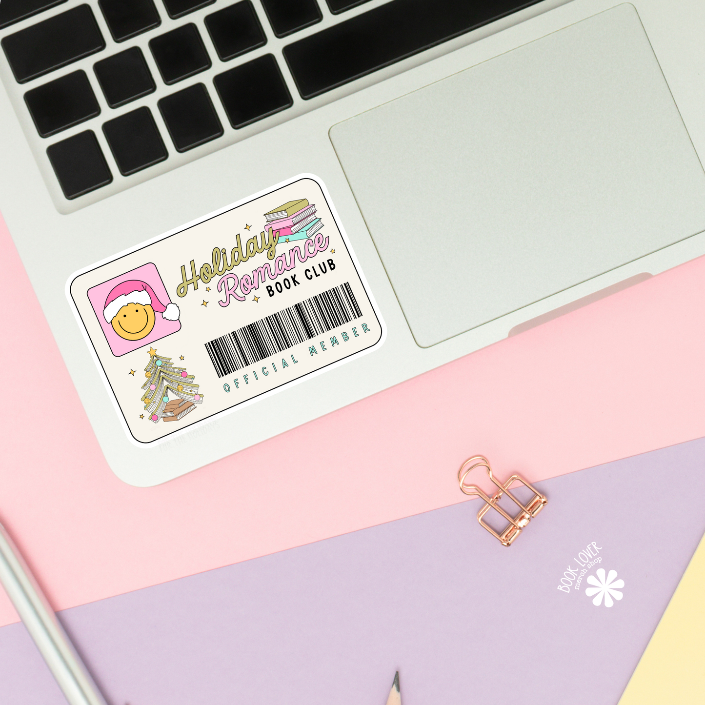 Book Lover Merch Shop - Holiday Romance Book Club Stickers / Christmas Bookish