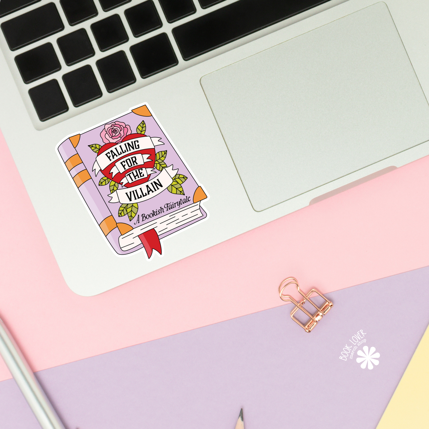 Book Lover Merch Shop - Falling for The Villain Stickers / Bookish Stickers