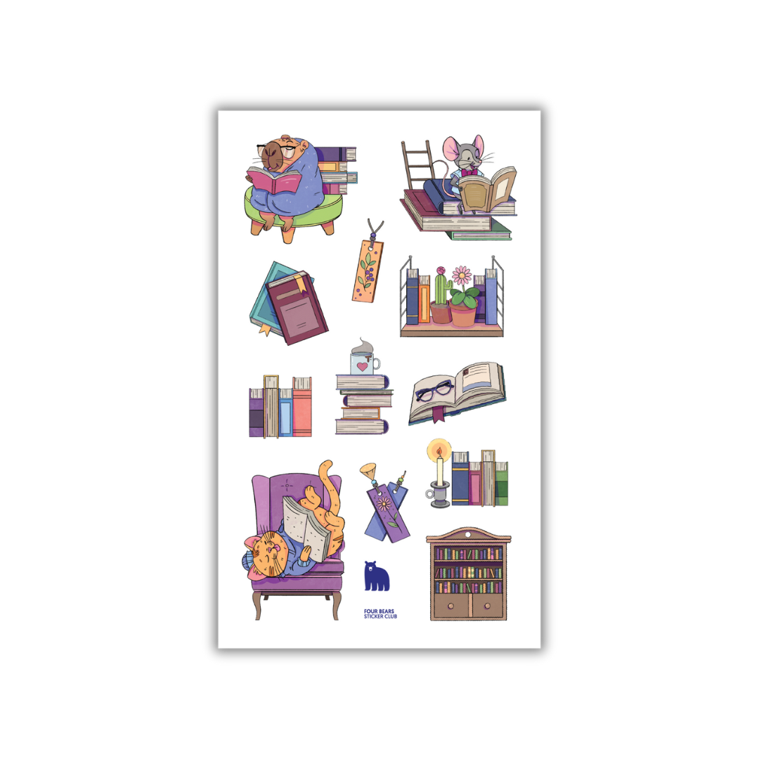 Four Bears Sticker Club - Book Nook Bliss