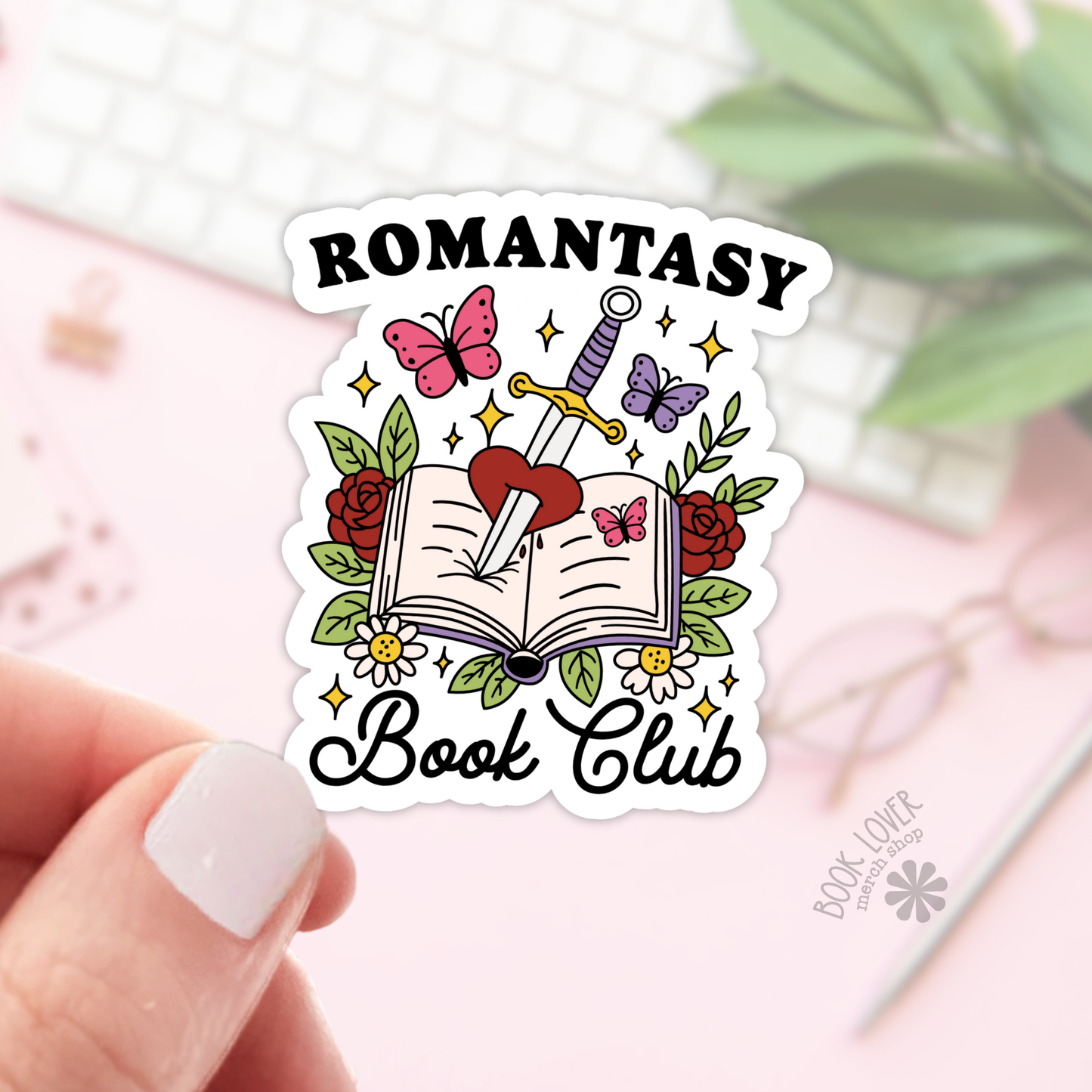 Book Lover Merch Shop - Romantasy Book Club Stickers  / Bookish Merch, Book Lover