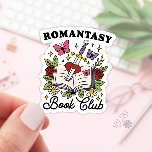 Book Lover Merch Shop - Romantasy Book Club Stickers  / Bookish Merch, Book Lover