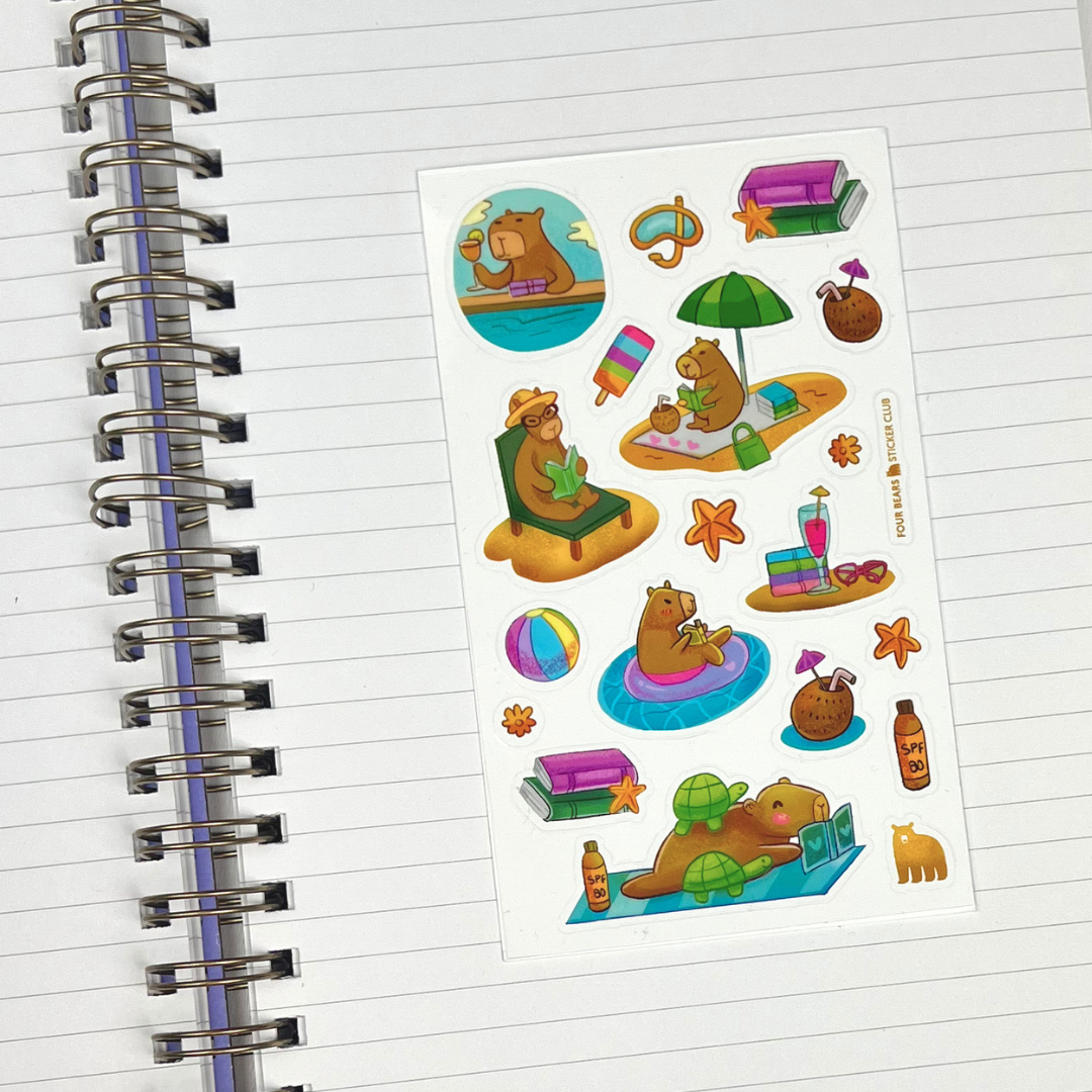 Four Bears Sticker Club - Poolside Pages