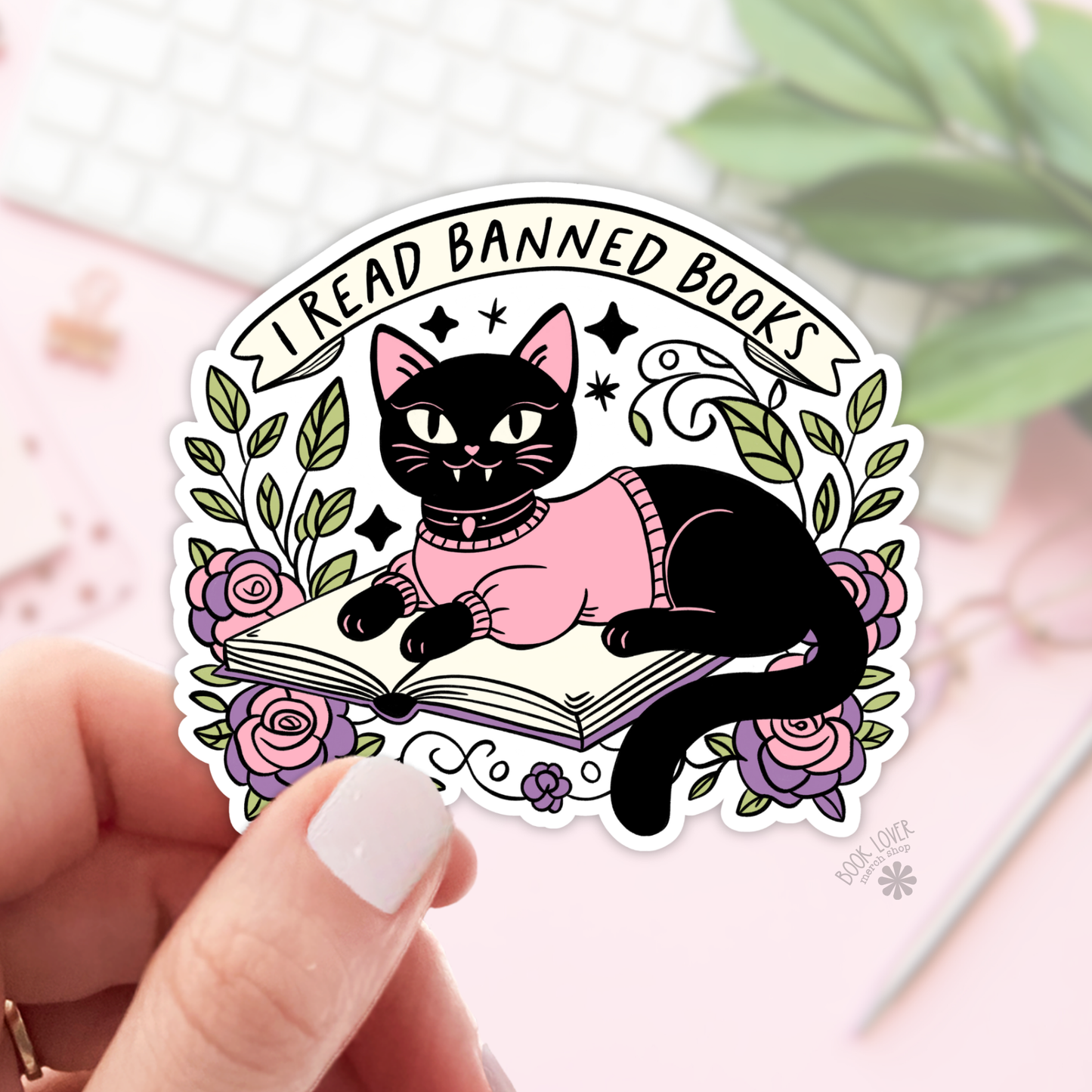 Book Lover Merch Shop - I Read Banned Books Stickers / Bookish Stickers / Book Lover
