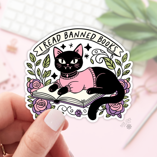 Book Lover Merch Shop - I Read Banned Books Stickers / Bookish Stickers / Book Lover