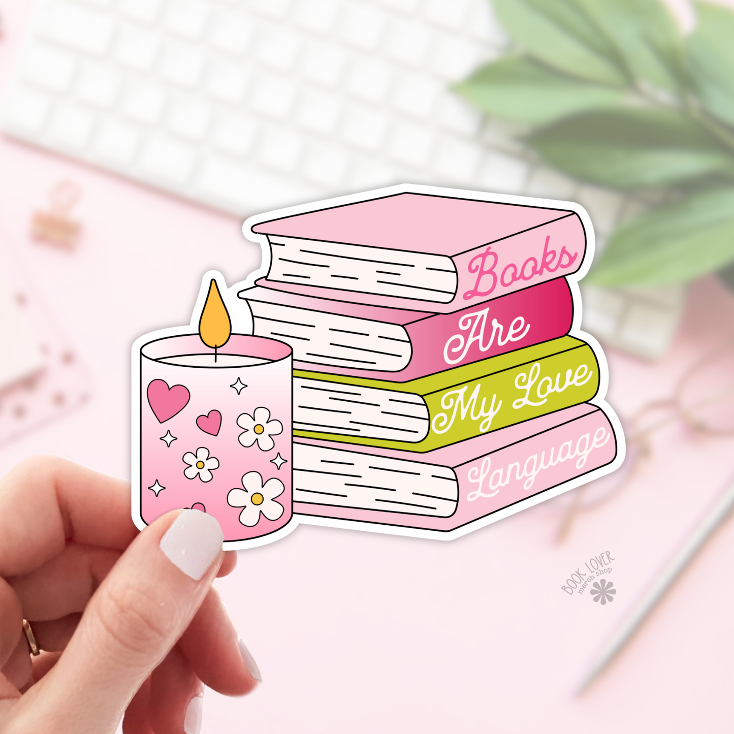 Book Lover Merch Shop - Books Are My Love Language Stickers / Bookish Stickers