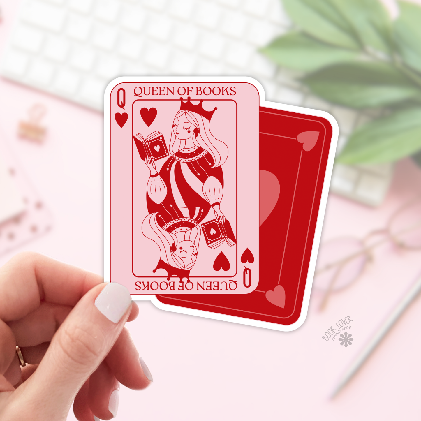 Book Lover Merch Shop - Queen Of Books Stickers / Bookish Stickers / Book Lover Gift