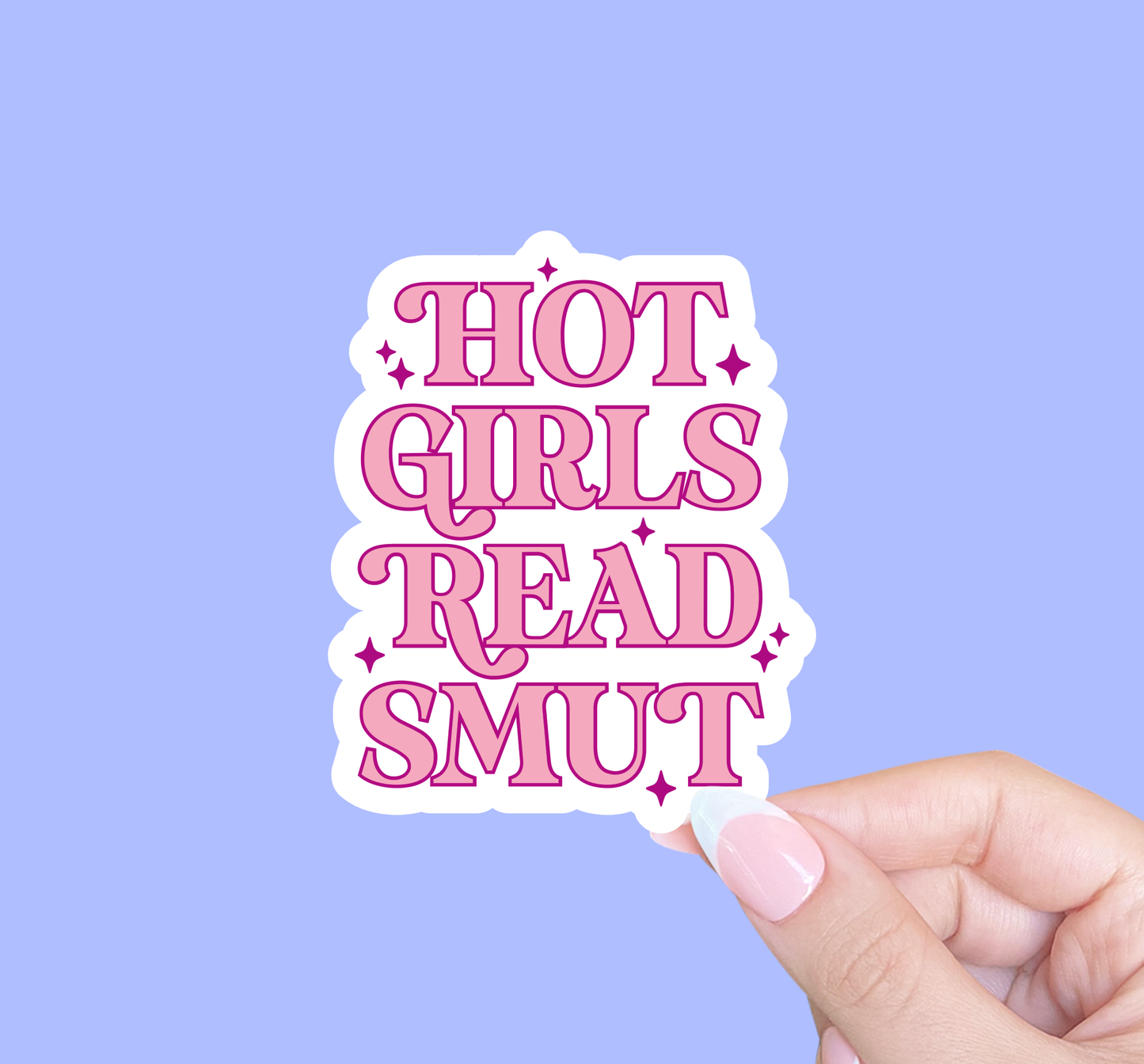 Radical Buttons - Hot girls read smut, Kindle sticker, Sticker for readers