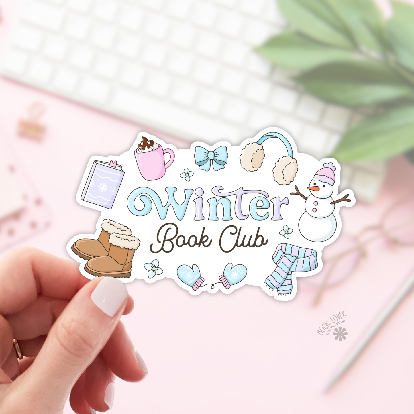Book Lover Merch Shop - Winter Book Club Stickers / Bookish Stickers / Book Lover