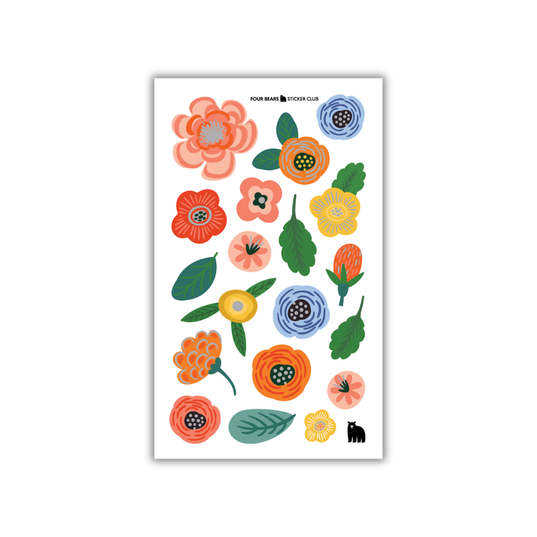 Four Bears Sticker Club - Garden Glow