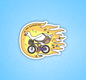 Radical Buttons - To the bookstore, Goose sticker, Bookish sticker