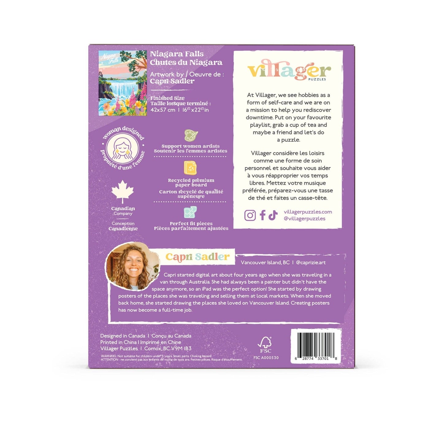 Villager Puzzles - Niagara Falls | 500-Piece Puzzle | Designed in Canada