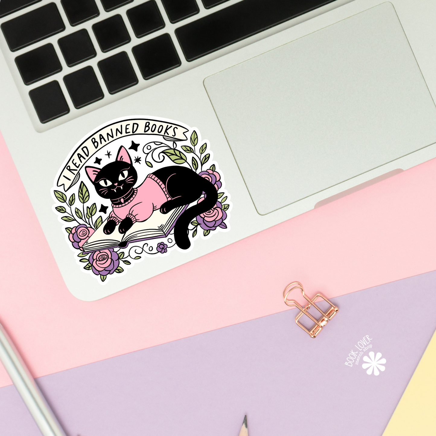 Book Lover Merch Shop - I Read Banned Books Stickers / Bookish Stickers / Book Lover