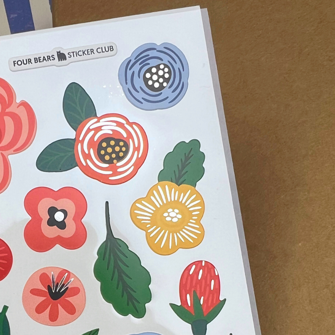 Four Bears Sticker Club - Garden Glow