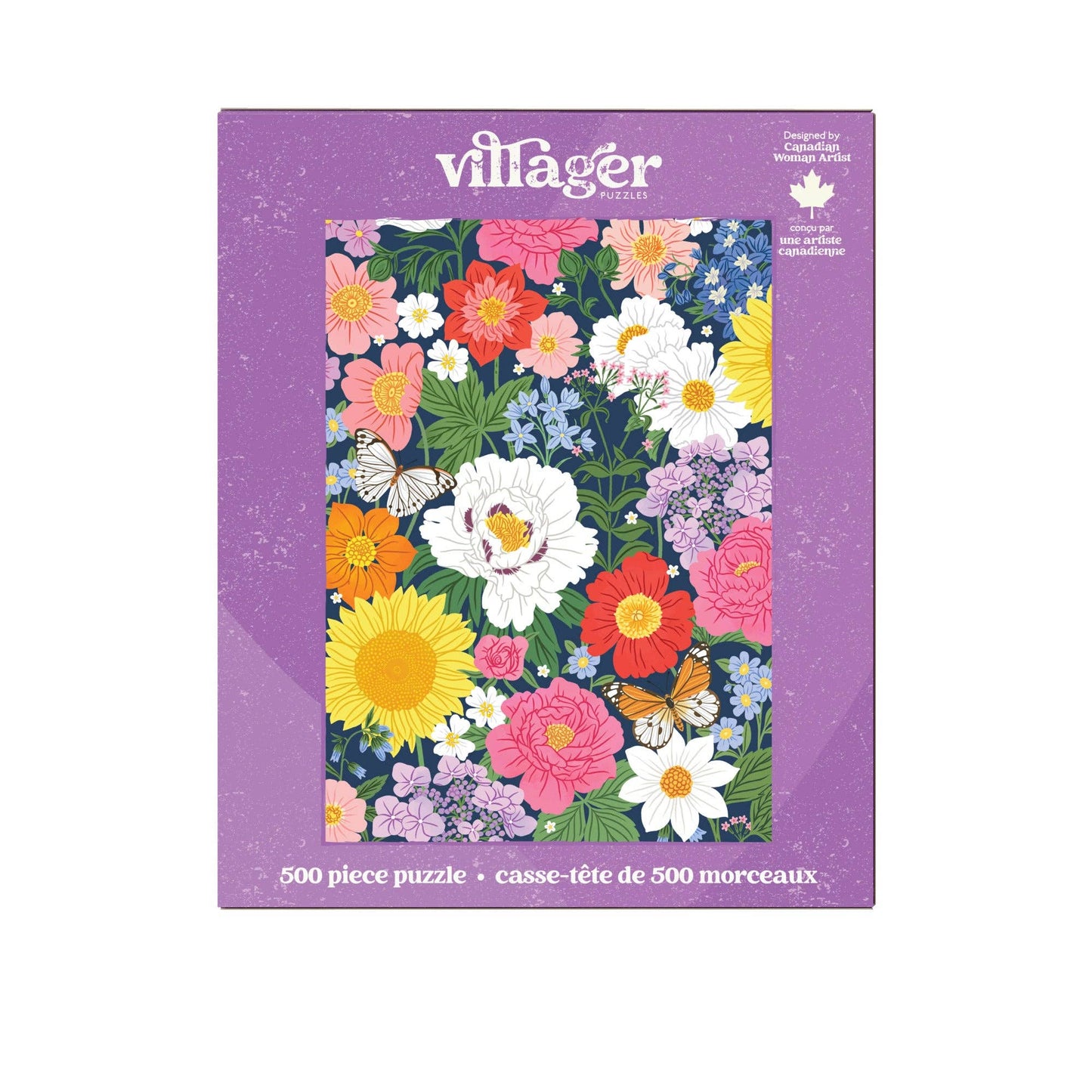 Villager Puzzles - Midnight Blooms | 500-Piece Puzzle | Designed in Canada