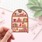 Book Lover Merch Shop - Christmas Bookshelf Stickers / Bookish Stickers / Book Lover