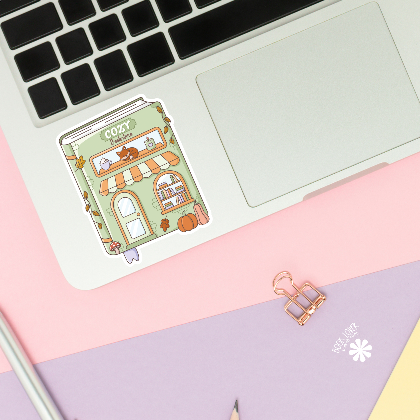 Book Lover Merch Shop - Cozy Bookstore Stickers / Fall Bookish Stickers / Book Lover