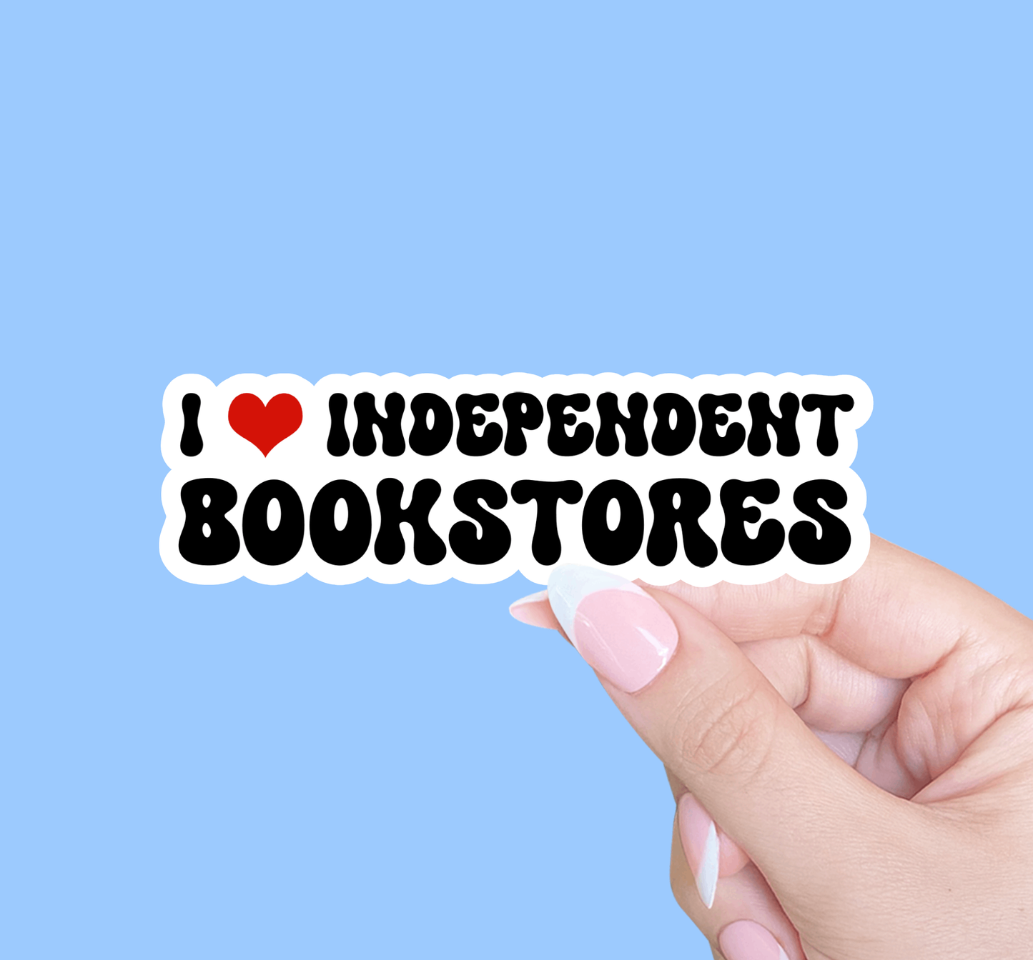 Radical Buttons - I love independent bookstores, Bookstore merch, Reader gift