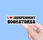Radical Buttons - I love independent bookstores, Bookstore merch, Reader gift