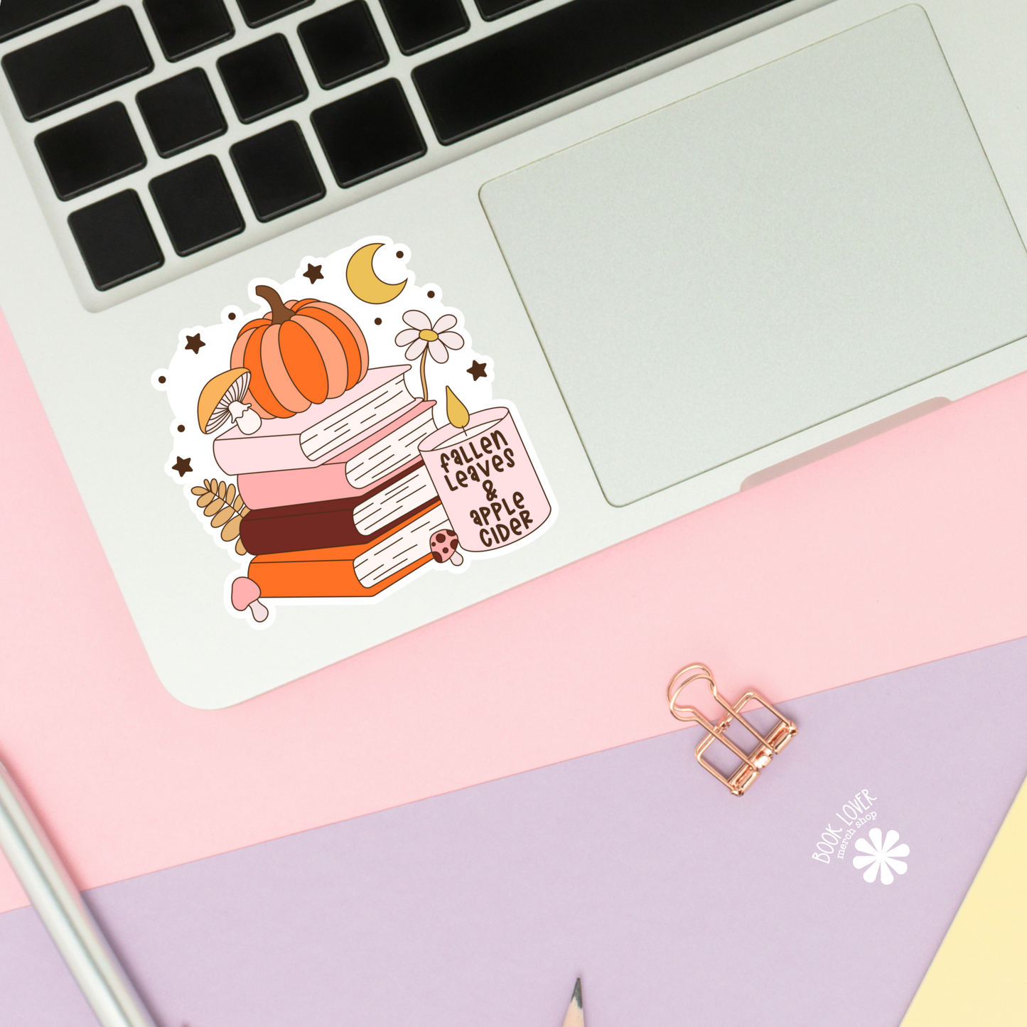 Book Lover Merch Shop - Autumn Books and Candle Stickers / Bookish Stickers