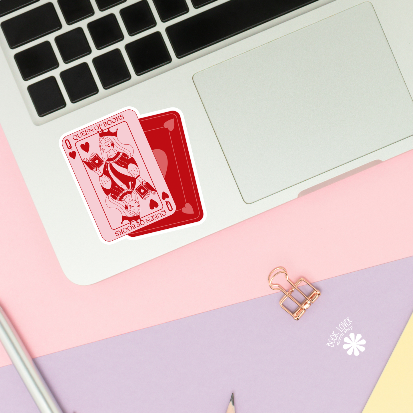 Book Lover Merch Shop - Queen Of Books Stickers / Bookish Stickers / Book Lover Gift