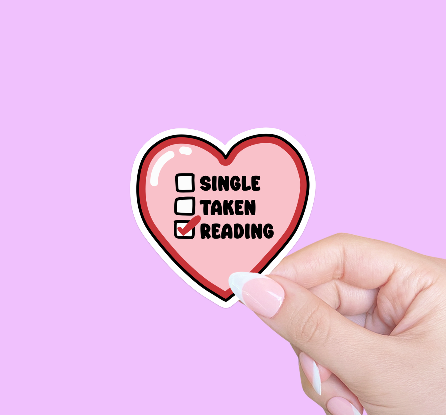 Radical Buttons - Valentine's Day sticker, Bookish sticker, Laptop sticker