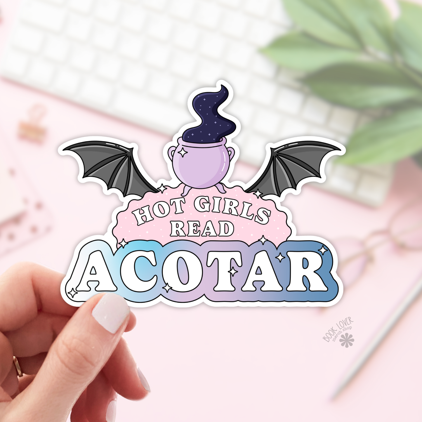 Book Lover Merch Shop - Hot Girls Read Acotar Stickers / Bookish Stickers