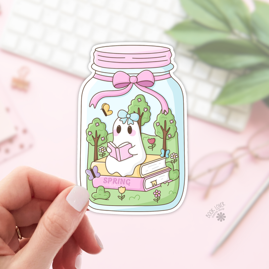 Book Lover Merch Shop - Bookish Spring Tales Jar Stickers / Bookish Stickers