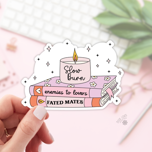 Book Lover Merch Shop - Slow Burn Stickers / Enemies to lovers / Fated Mates