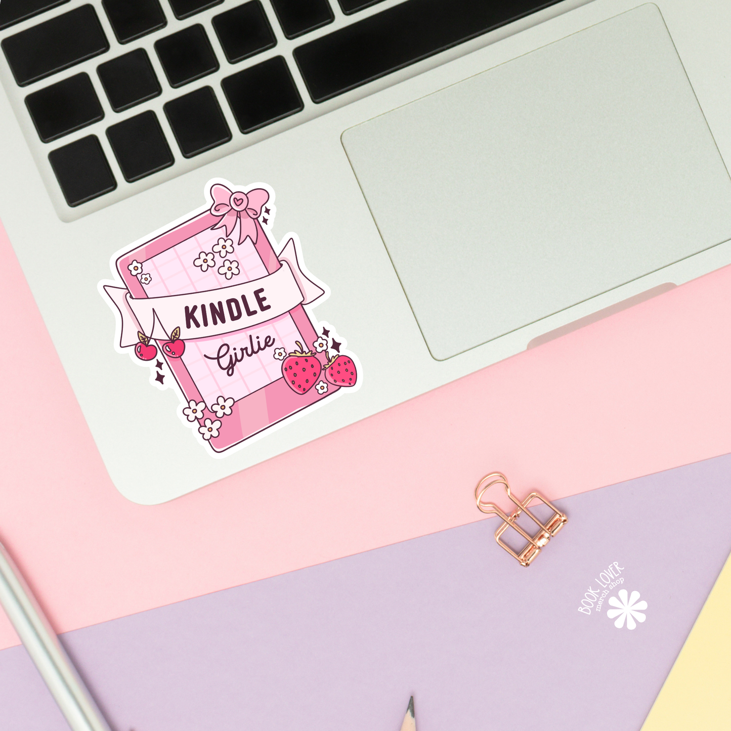 Book Lover Merch Shop - Kindle Girlie Stickers / Bookish Stickers / Book Lover Gift