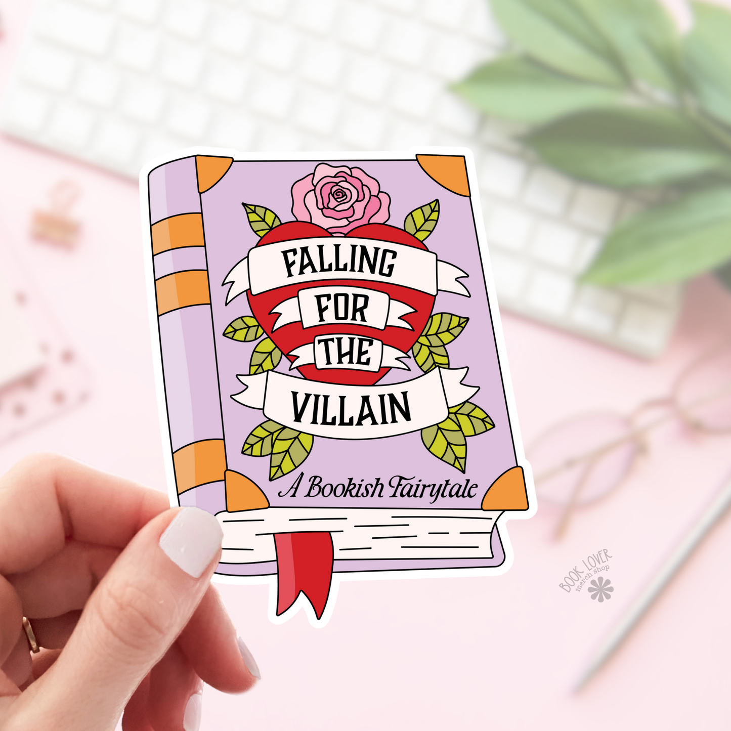 Book Lover Merch Shop - Falling for The Villain Stickers / Bookish Stickers