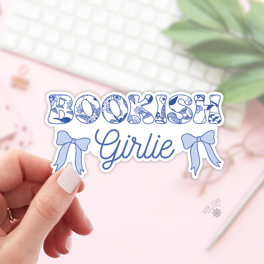 Book Lover Merch Shop - Chinoiserie Bookish Girlie Stickers / Coquette Bow Bookish
