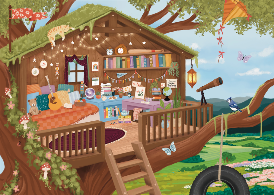 Villager Puzzles - Treetop Hideout | 250 Piece Puzzle | Designed in Canada