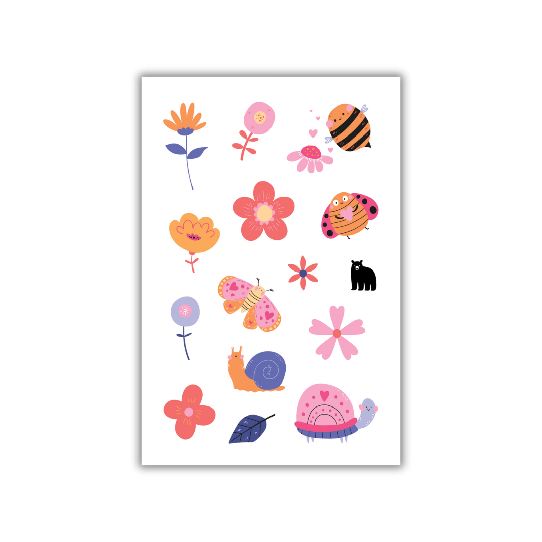 Four Bears Sticker Club - Puffy Flowers