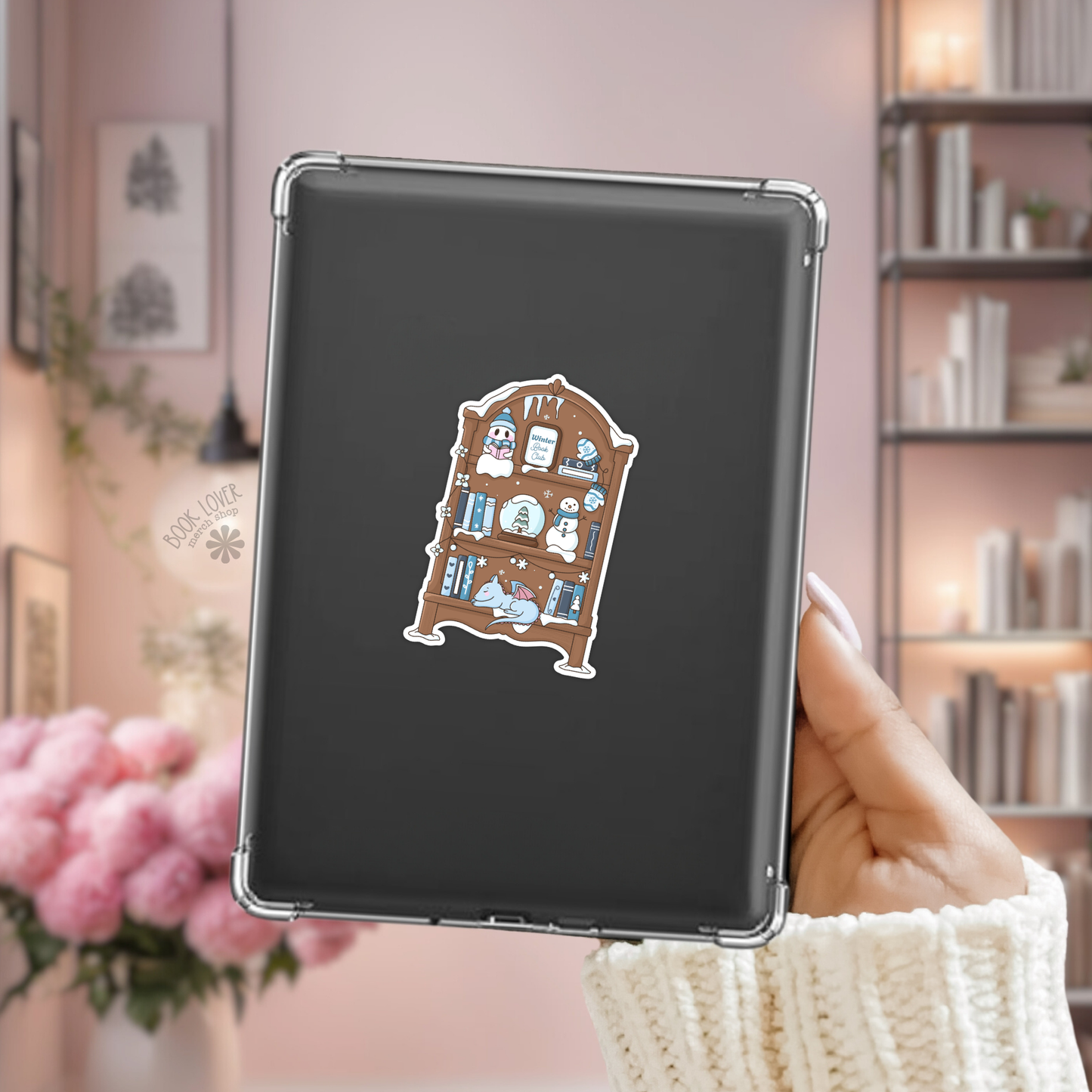 Book Lover Merch Shop - Winter Bookshelf Stickers / Bookish Winter Stickers