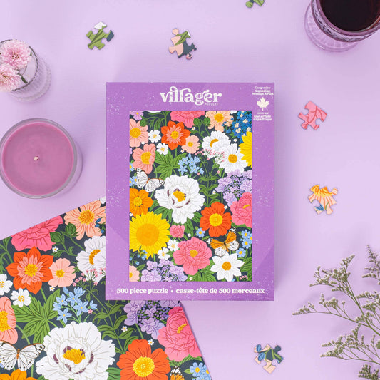 Villager Puzzles - Midnight Blooms | 500-Piece Puzzle | Designed in Canada