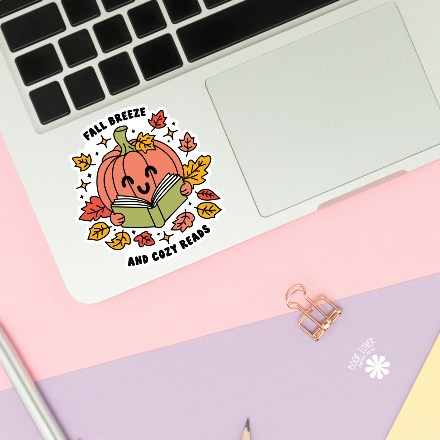 Book Lover Merch Shop - Fall Breeze and Cozy Reads Stickers