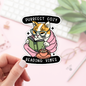 Book Lover Merch Shop - Purrfect Cozy Reading Vibes Stickers / Bookish Stickers