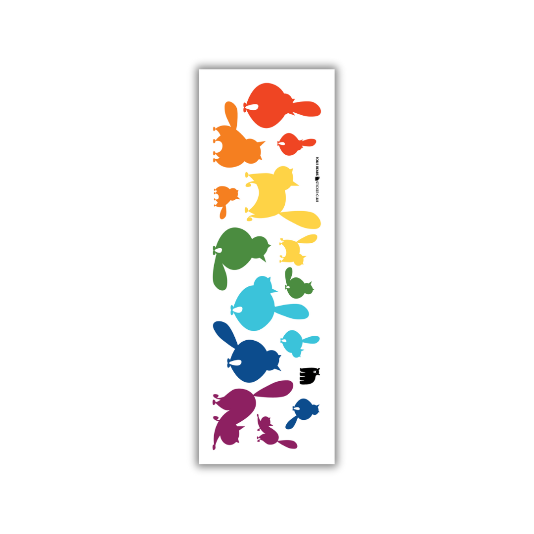 Four Bears Sticker Club - Rainbow Cats
