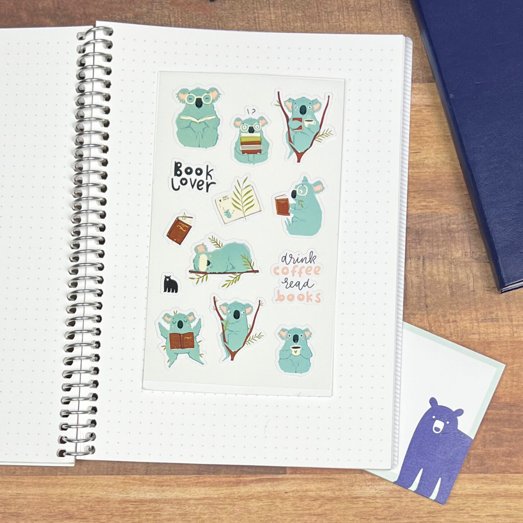 Four Bears Sticker Club - Drink Coffee Read Books