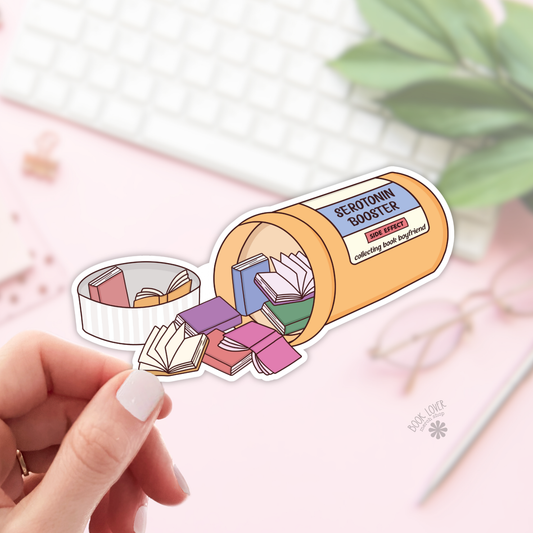 Book Lover Merch Shop - Serotonin Booster Stickers / Bookish Stickers / Book Lover
