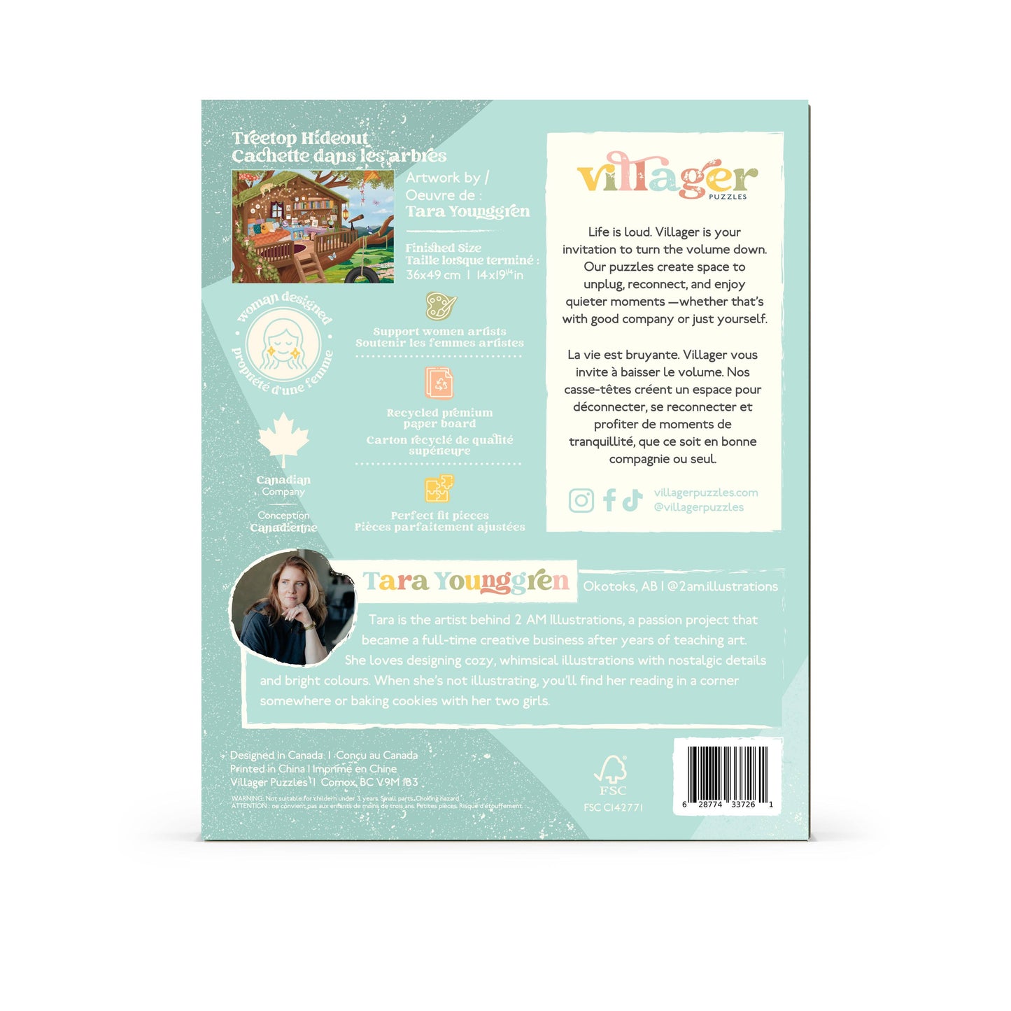 Villager Puzzles - Treetop Hideout | 250 Piece Puzzle | Designed in Canada