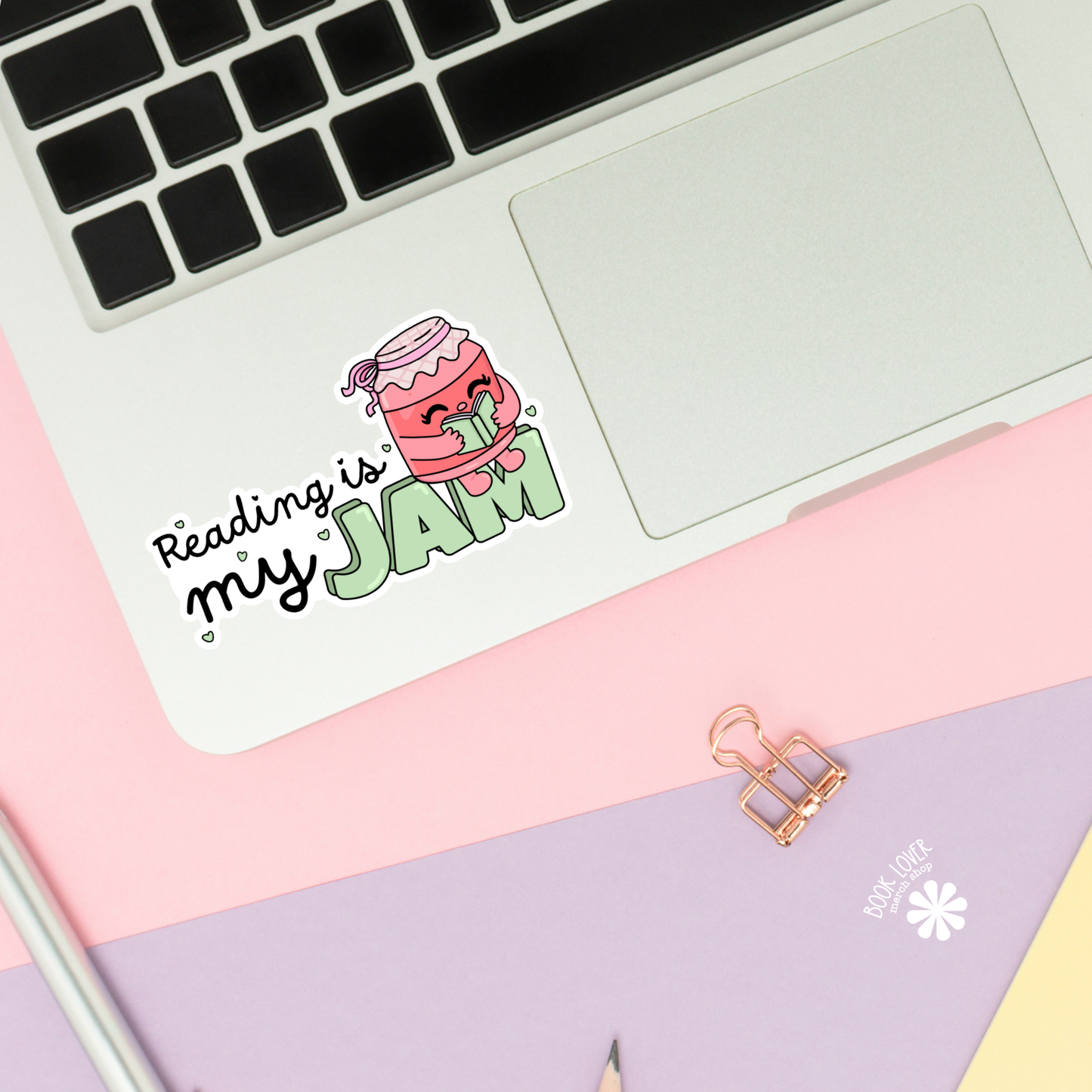 Book Lover Merch Shop - Reading is My Jam Stickers / Bookish Stickers / Book Lover