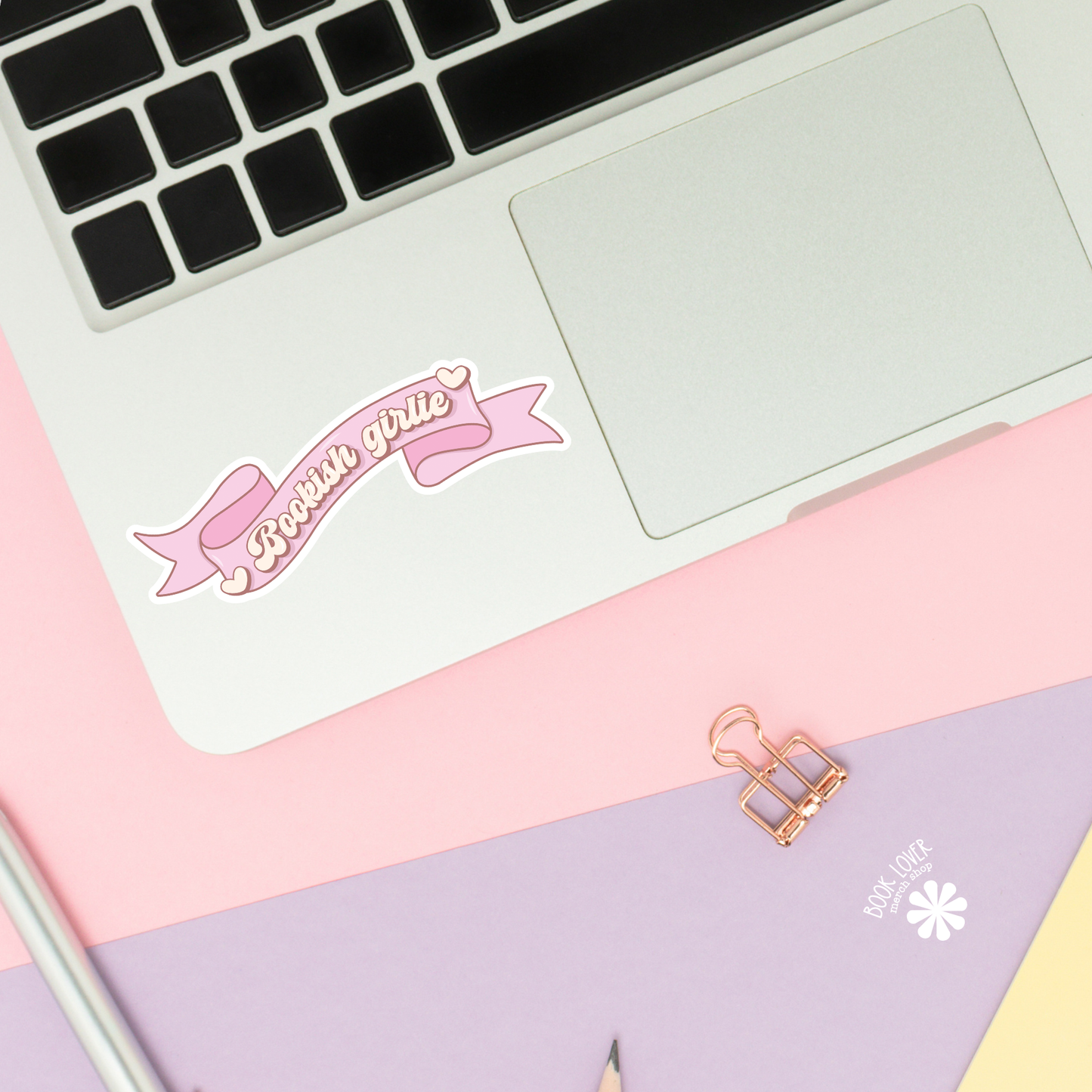 Book Lover Merch Shop - Bookish Girlie Banner Stickers / Bookish Stickers / Book