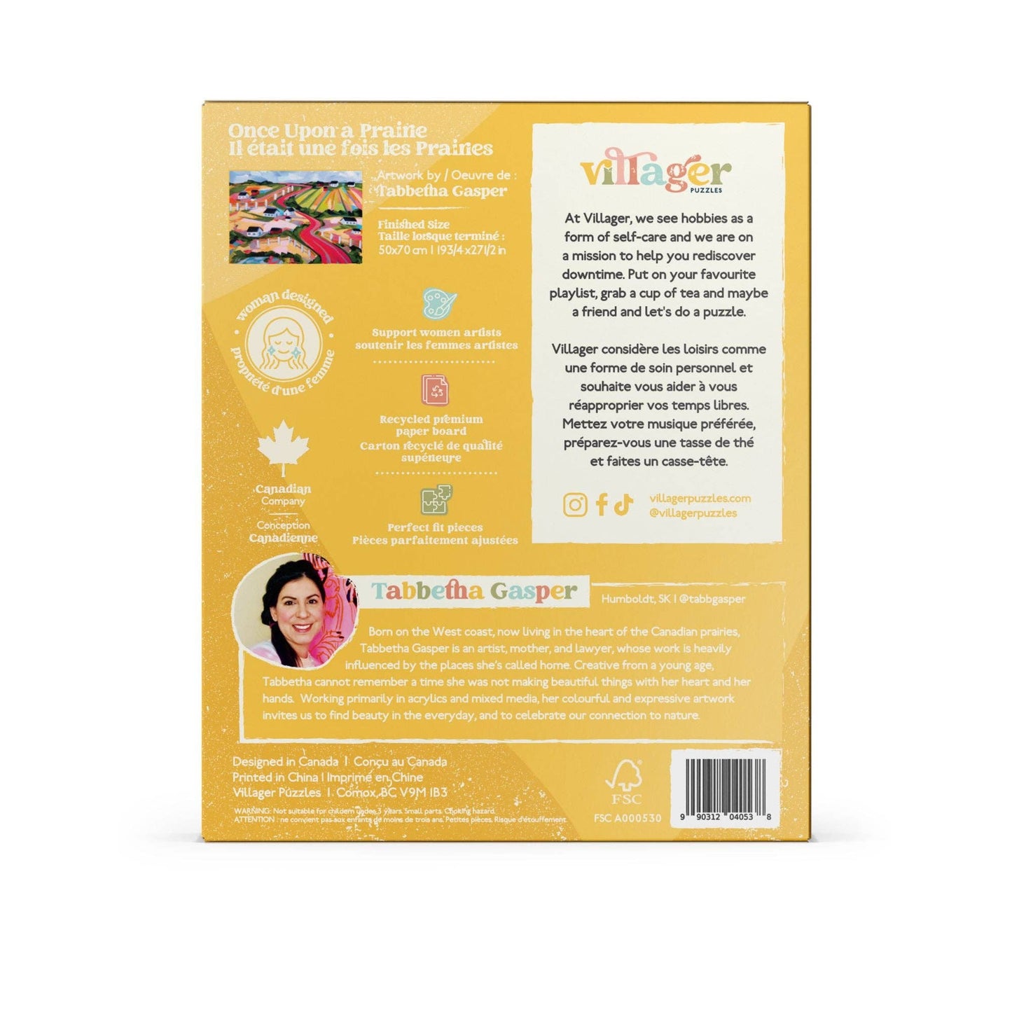 Villager Puzzles - Once Upon a Prairie | 1000-Piece Puzzle for Adults | Designed in Canada by Tabbetha Gasper