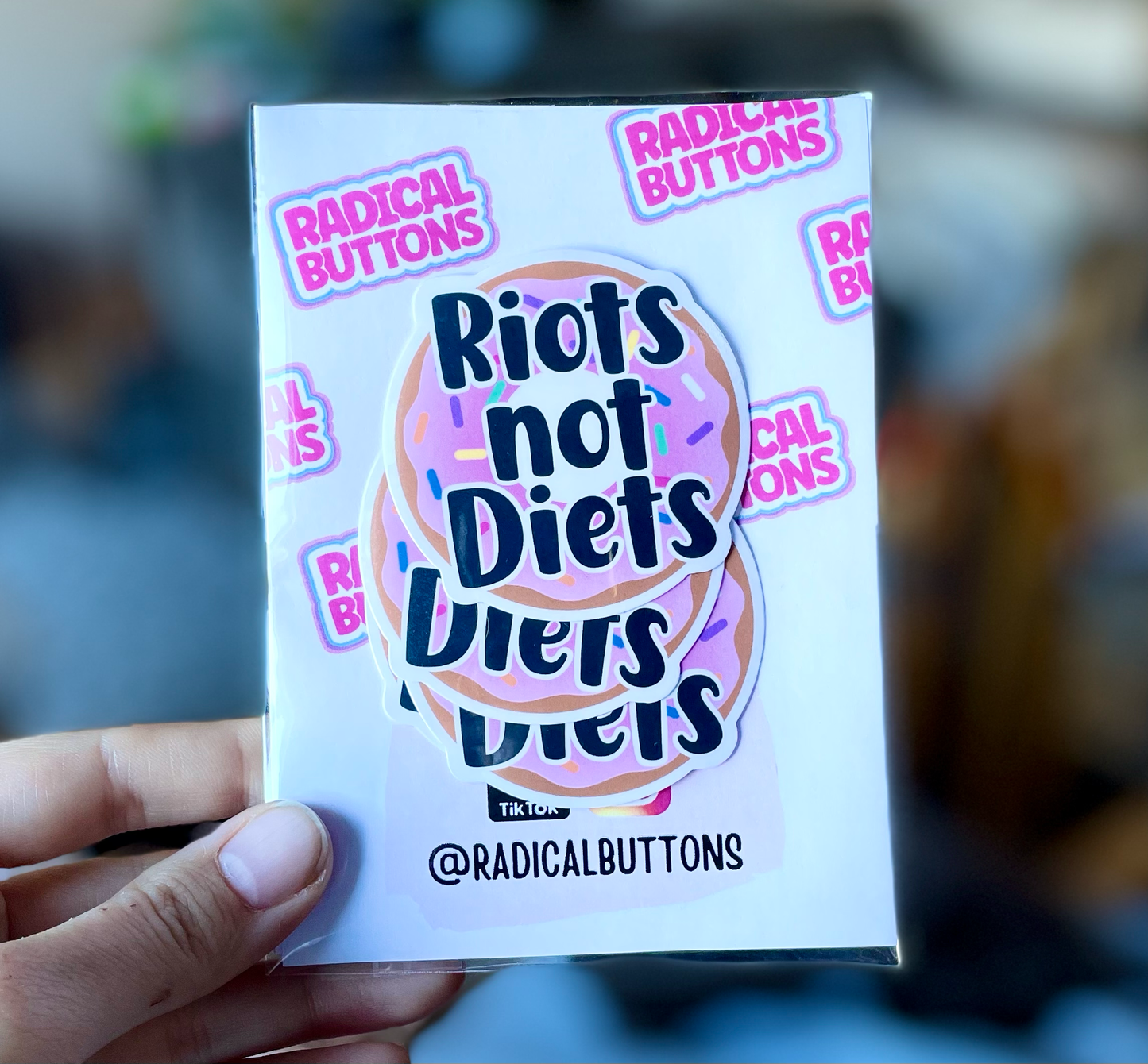 Radical Buttons - Tarot book o'clock sticker, Bookish sticker, Laptop sticker